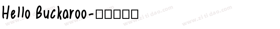 Hello Buckaroo字体转换